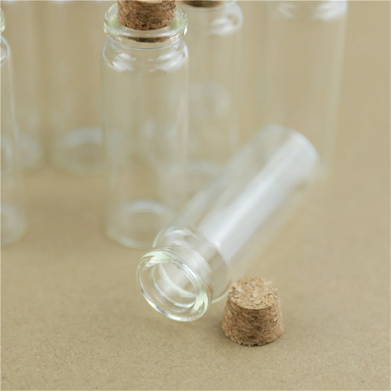 50/100 pcs/Lot 12ml Decorative Glass Bottles With Cork Stopper Crafts Tiny Jars Pendant bottle Empty Glass Jar Mini tube Gift 3