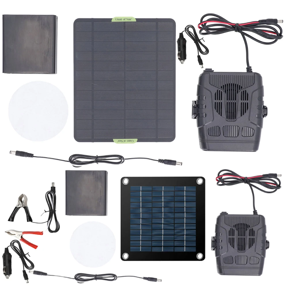 20W Solar Powered Winter Electric Heater 12V 2A Car Heater Defroster Portable Windshield Deicer Outdoor Camping Warmer