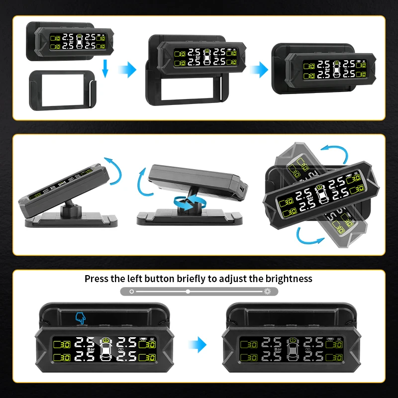 Jansite ڵ TPMS Ÿ̾ з 溸 ͸ ý Ÿ̾  귡Ŷִ ¾   360   IP68  6bar