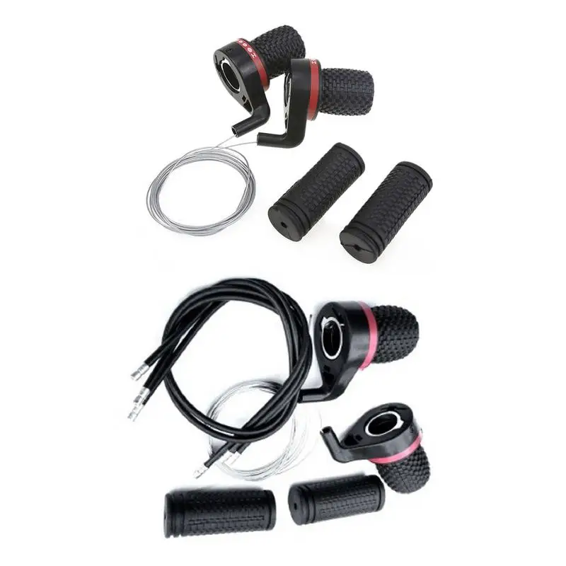 1PairBicycleTwistGearShifterGrips3x7SpeedBicycleGearShifter