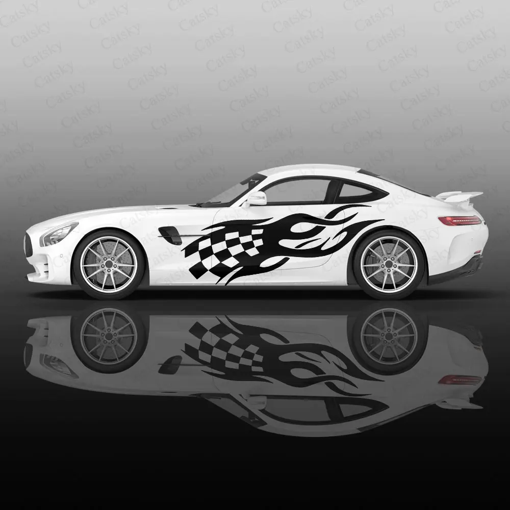 

Car Sport Black Stripe Car Wrap Protect Stickers Car Decal Creative Sticker Car Body Appearance Modification Decorative Stickers