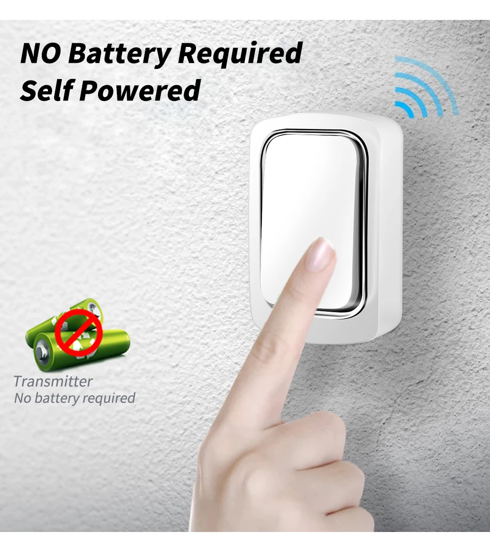Wireless WiFi Bell Tuya Waterproof External Smart Door Bell for Smart Life App Setting,wireless doorbell