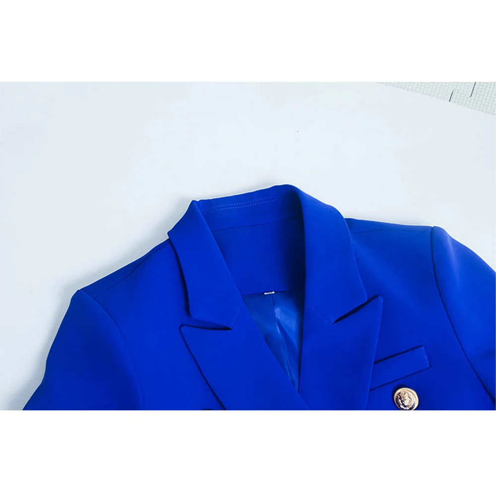 Customized Women's Designer Blazer: Handcrafted in a slim fit with gold buttons for stylish office and casual wear