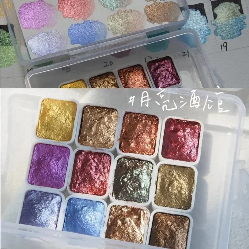 Nail Solid Pigment Watercolor Manicure Decor Metallic Paint Draw Chrome Glitter Powder Flowers Decor Nail Pigment