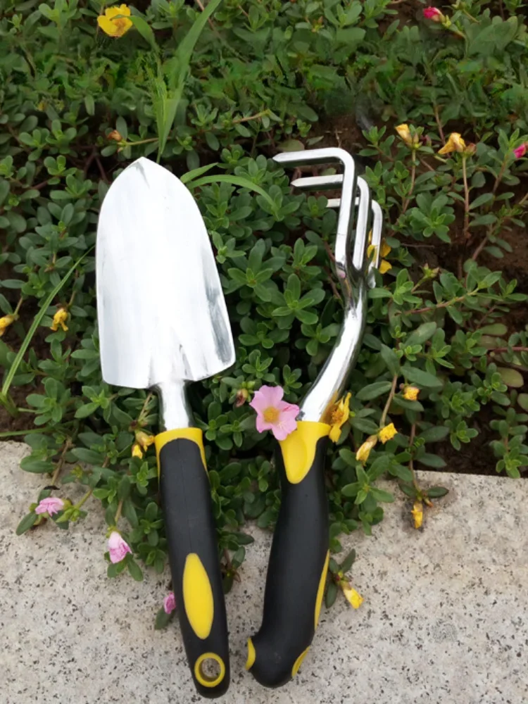 *Garden tools Stainless steel small shovel rake spade balcony garden growing vegetables planting flowers potted plants