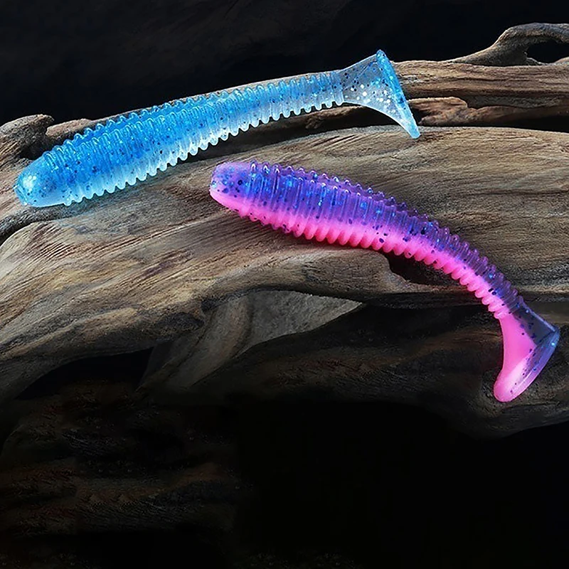 

8 Pcs Aohu Long Casting Road Runner 7.5CM3.65G Screw T-tail Road Runner Soft Worm Fishing Fake Bait Fishing Gear Accessories Sof