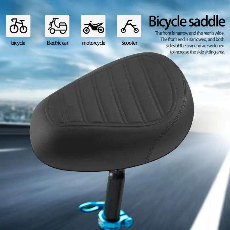 Bicycle Saddle Men Women MTB Road Bike Seat Cushion Shock Absorbing Widened Bicycle Saddle Bicycle Seat Cushion