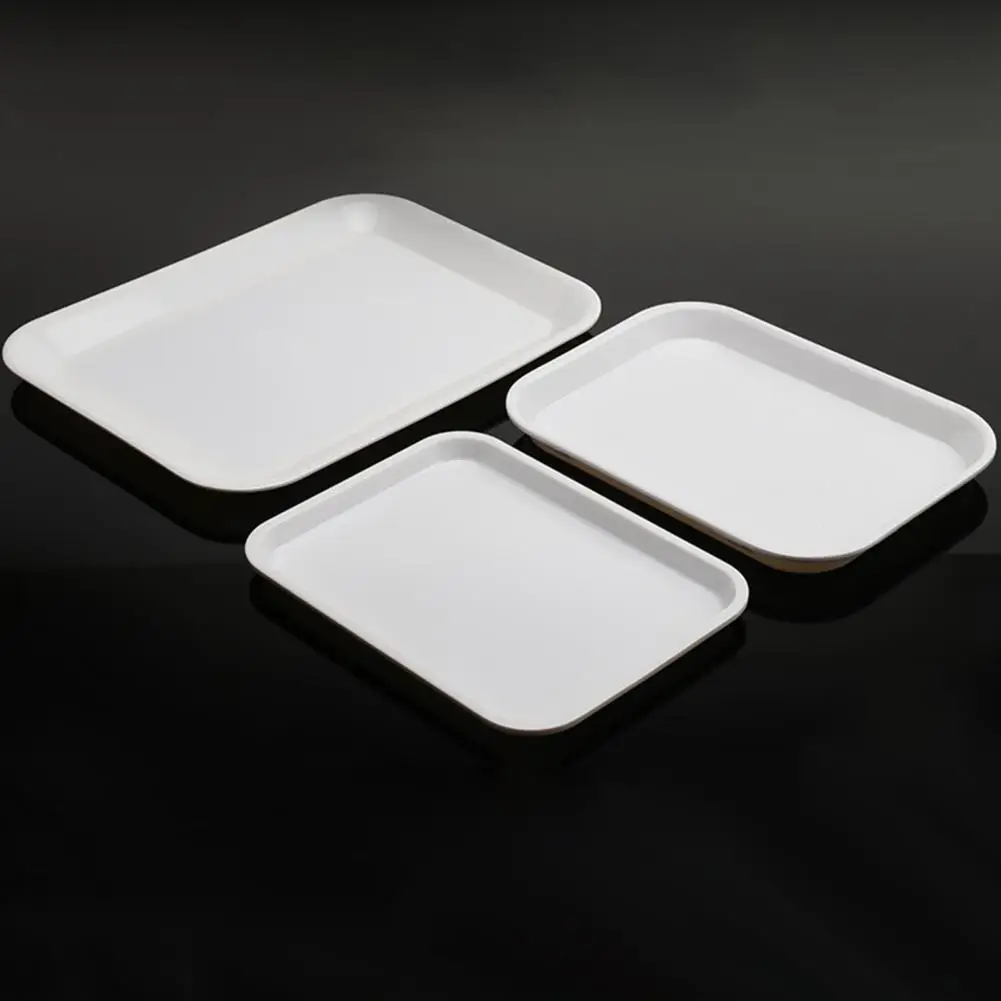 Practical Serving Tray Unique Style Easy To Clean White Decorative Serving Trays