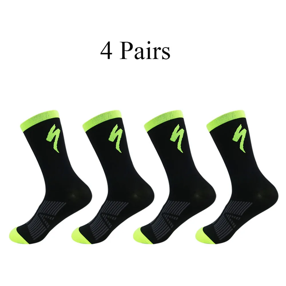 4 pairs of professional sports cycling socks for men's professional road cycling comfort socks