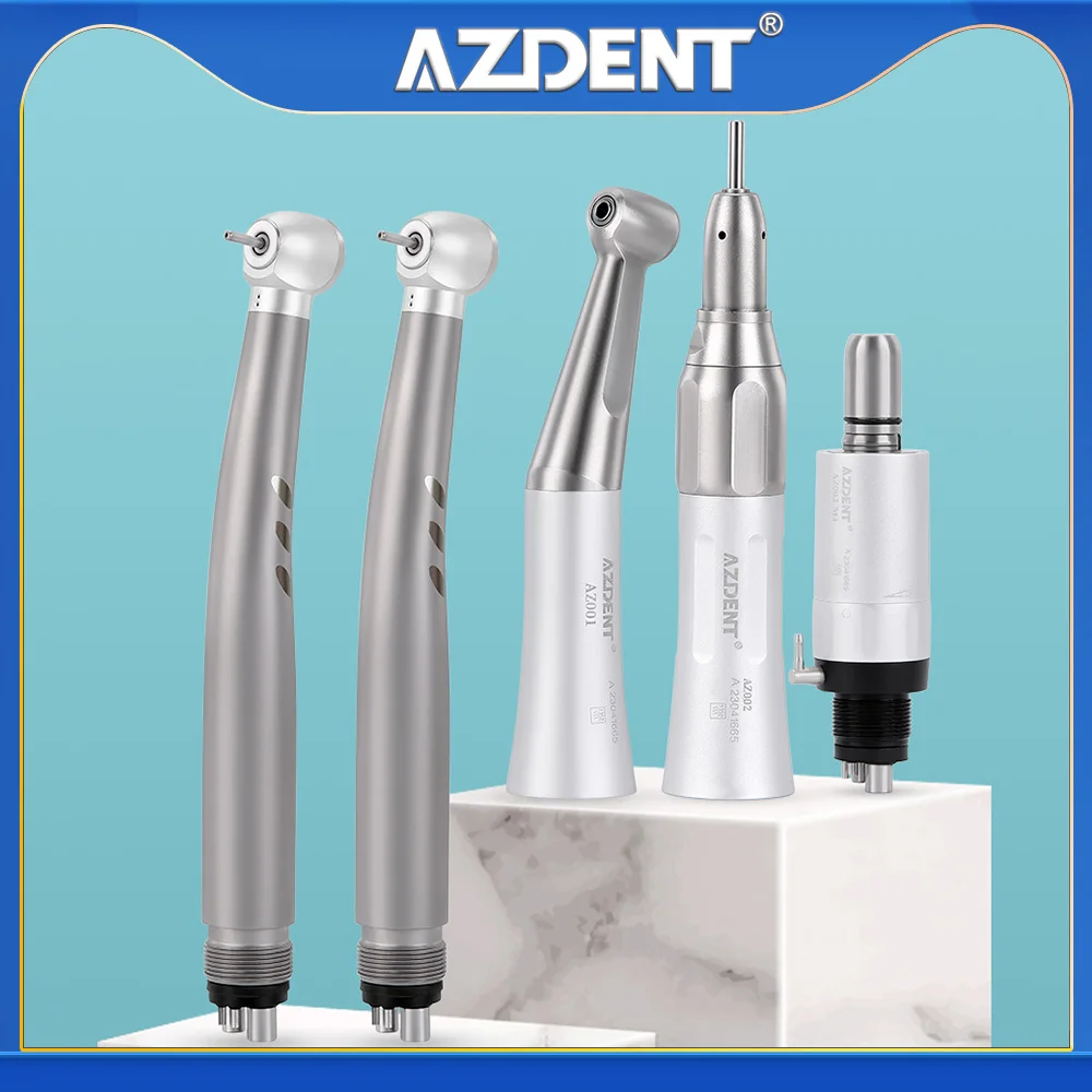 azdent-high-and-low-speed-handpiece-kit led-handpiece-integrate-e-generator-135°c autoclavable-low-noise