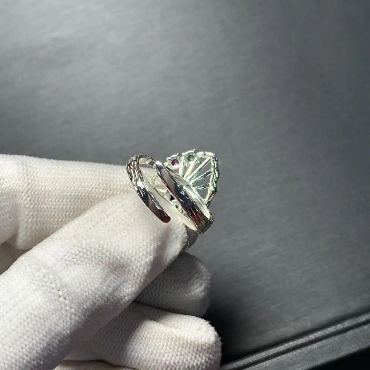 3MM Natural Sapphire Ring Adjustable Female Ring Jewelry for Women Gift Wholesale High Quality Vintage Fine