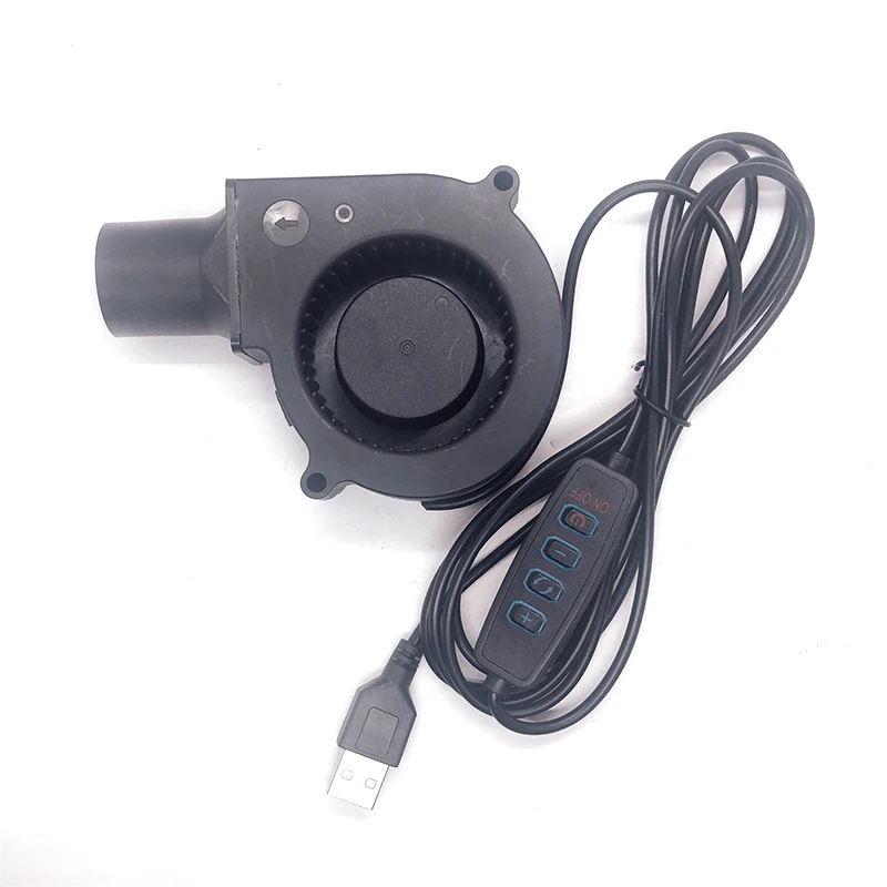 New 5V 75mm 75*30mm turbo blower with air duct USB plug with speed  controller cooling fan - AliExpress
