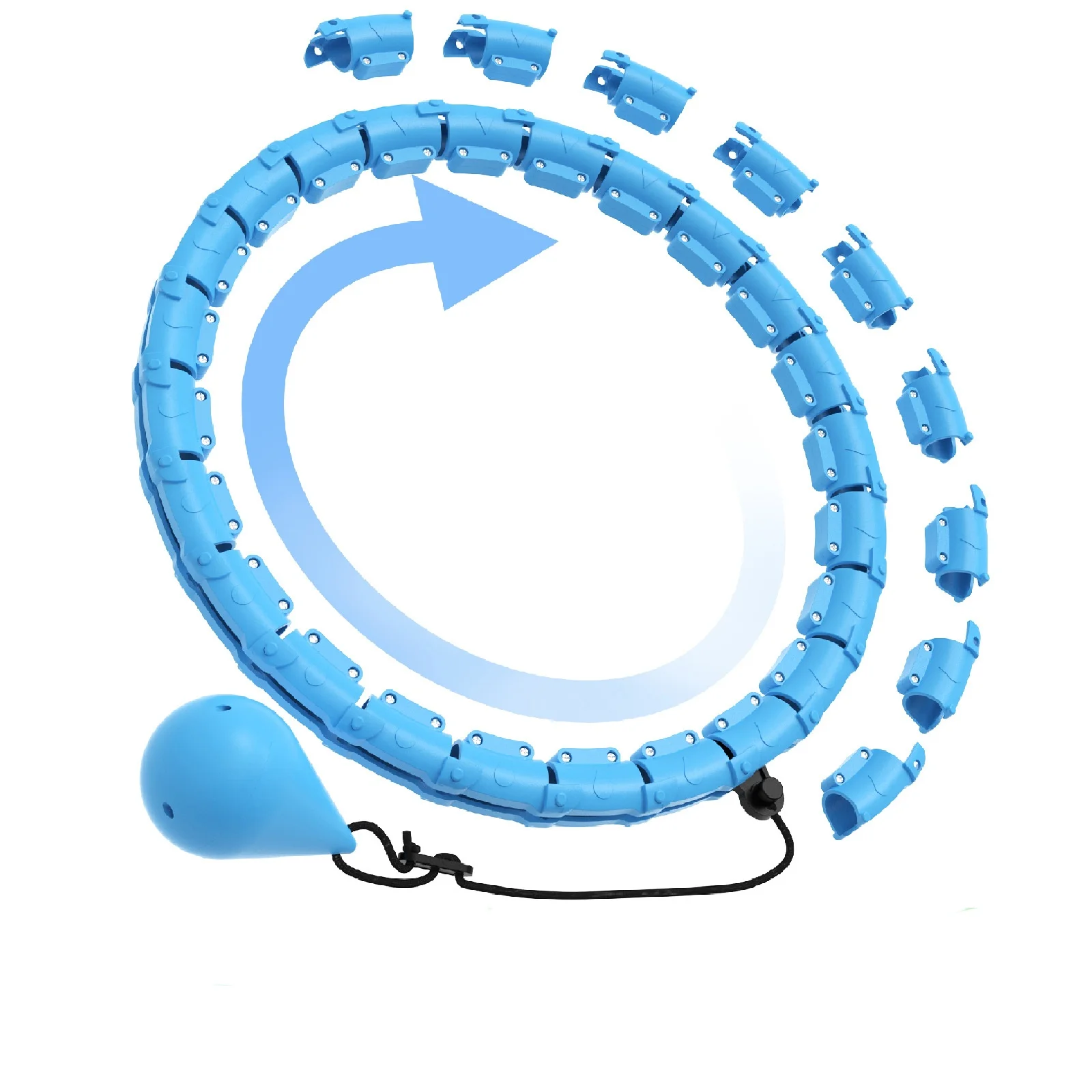 Adjustable Weighted Fitness Hoop 3