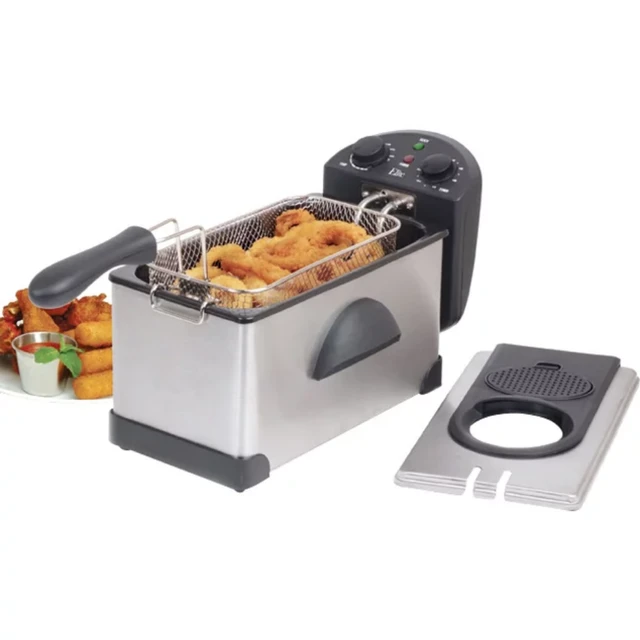 Elite Gourmet Electric Deep Fryer with Adjustable Temperature 