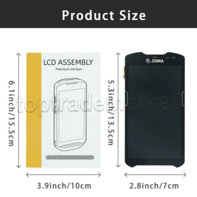Módulo do Lcd com Digitalizador do Tela Táctil Zebra Tc51 Tc510k Tc56 Tc56dj Tm050jdhg33 - Imagem 2