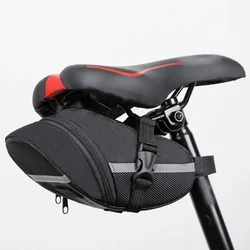 Mountain Bike Waterproof Saddle Bag - Durable Rear Seat Storage for Outdoor Cycling Adventures (Black Bike Tail Bag)
