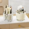 Transparent Cosmetic Storage Box 360° Rotating Makeup Brush Holder Lipstick and Eyelash Brush Storage Jewelry Box 1