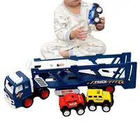 Transporter Toy Truck Girls Sliding Transporter Vehicles Toys Car Truck With Ramp & Carry Storage, Kid Toys Vehicles For Home 2
