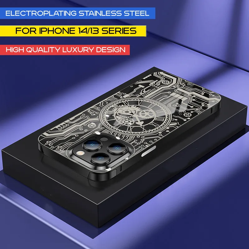 

Чехол-бампер из алюминиевого сплава с металлической рамкой для Iphone 14 13 Pro Max 14 Plus 14 Pro противоударный защитный чехол с защитой от отпечатков пальцев