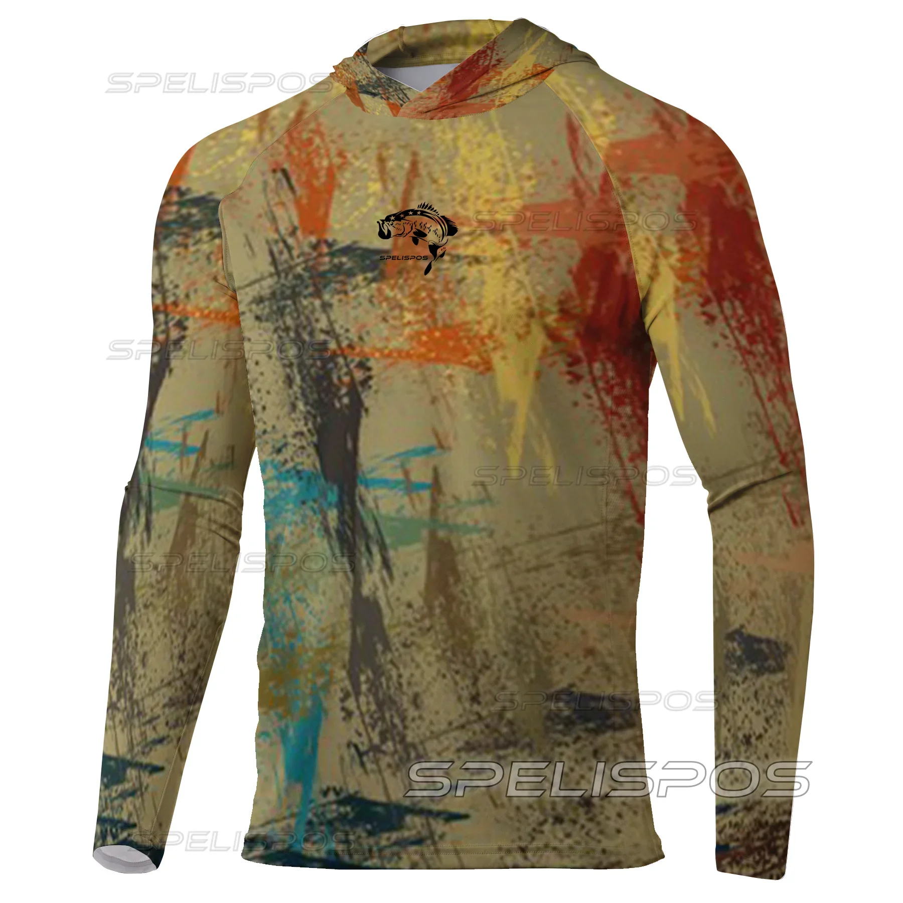 Hood Fishing Hiking Outdoor UPF 50+ Anti-UV Sunscreen Hiking Clothing Beach Lightweight Quick-Dry Fish Hoodies Angling Tops Wear