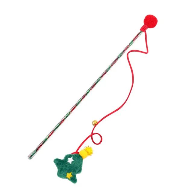 Cat Toys Cats Teasing Sticks Christmas Cute Cat Stick Santa Claus Elk Pet Toys Enjoy Yourself Soothing Cat Supplies Christmas 5