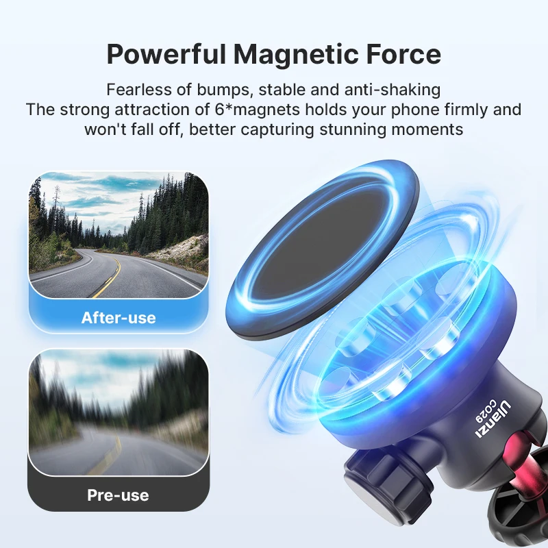 Magnetic Action Câmera Mount 360 ° Bola Cabeça Gopro Adaptador Parafuso para Gopro Insta360 Smartphone Holder Vlog Ulanzi-co29 - Image 2