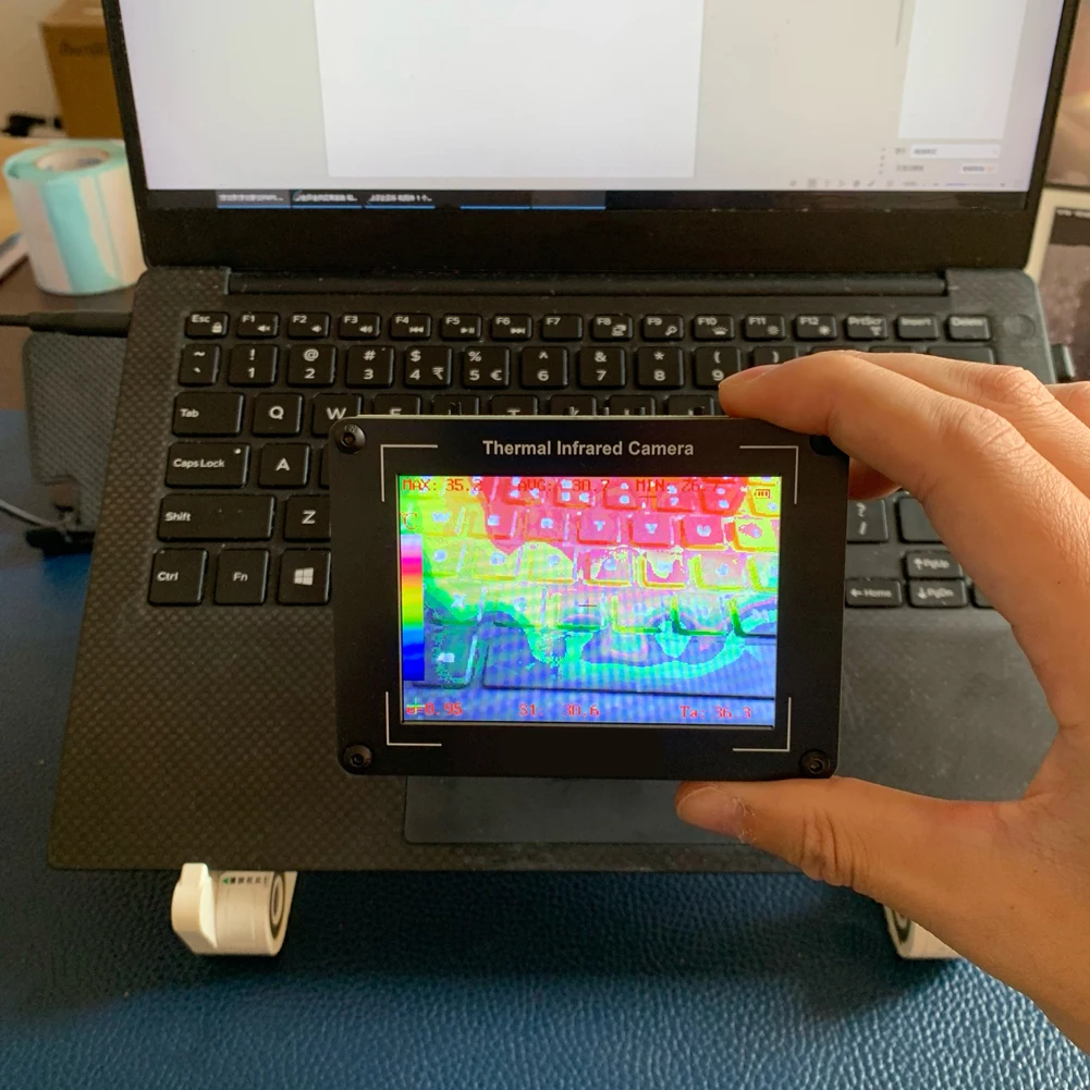 3.5 Inch Thermal Infrared Camera -40-450℃ 32x24 Pixel Thermal Imaging Camera Infrared Thermal Imager for Inspection