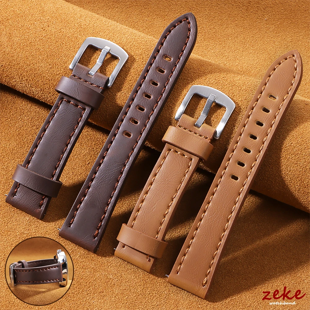 Vintage Brown Leather Watch Band