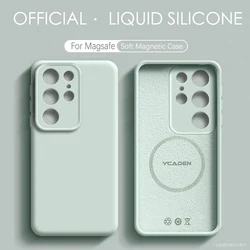 Custodia in silicone liquido magnetico di lusso - Cover protettiva morbida e pelosa