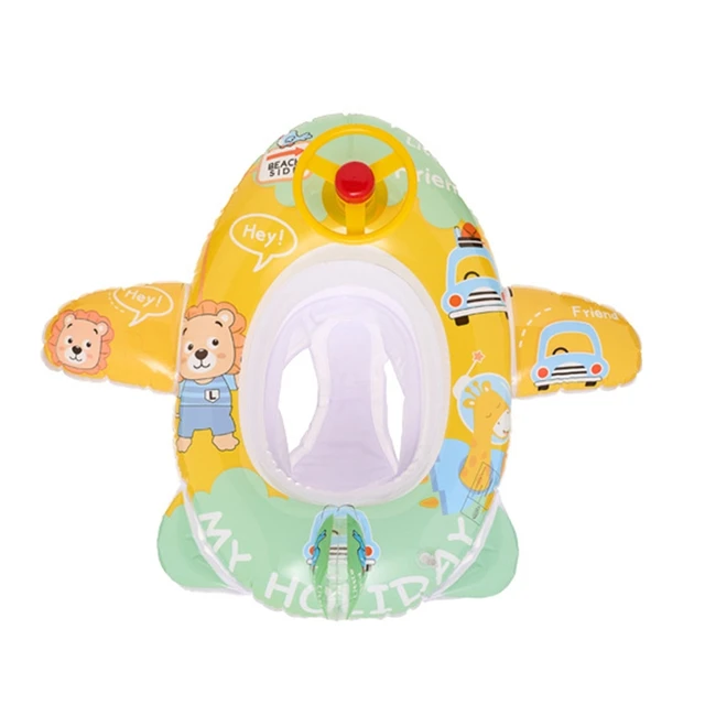Plane Shaped Swimming Ring Float Toys Multicolor Optional for Kids/Friend Float Water Toys Water Sports Supplies 1