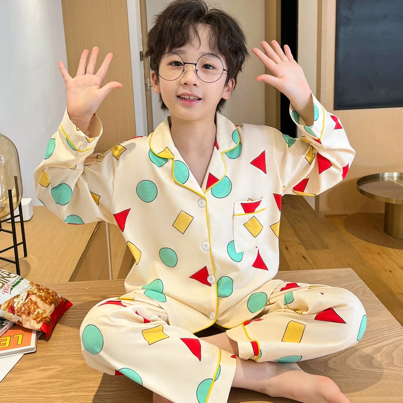 

Autumn Winter Teenager Long Pajamas Set Kids Homewear Cloth Sleepwear Girls Long Kids Pijamas Girl Long Print Kids Pajamas Set