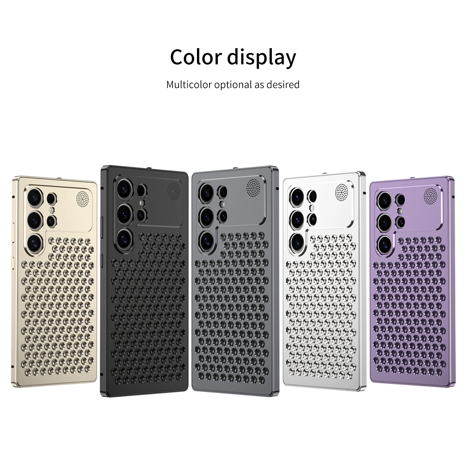 S24 Ultra Cooling Aromatherapy Men's Armor Aluminum Metal Case For Samsung Galaxy S24 plus S23 Ultra Cover Heat Dissipation