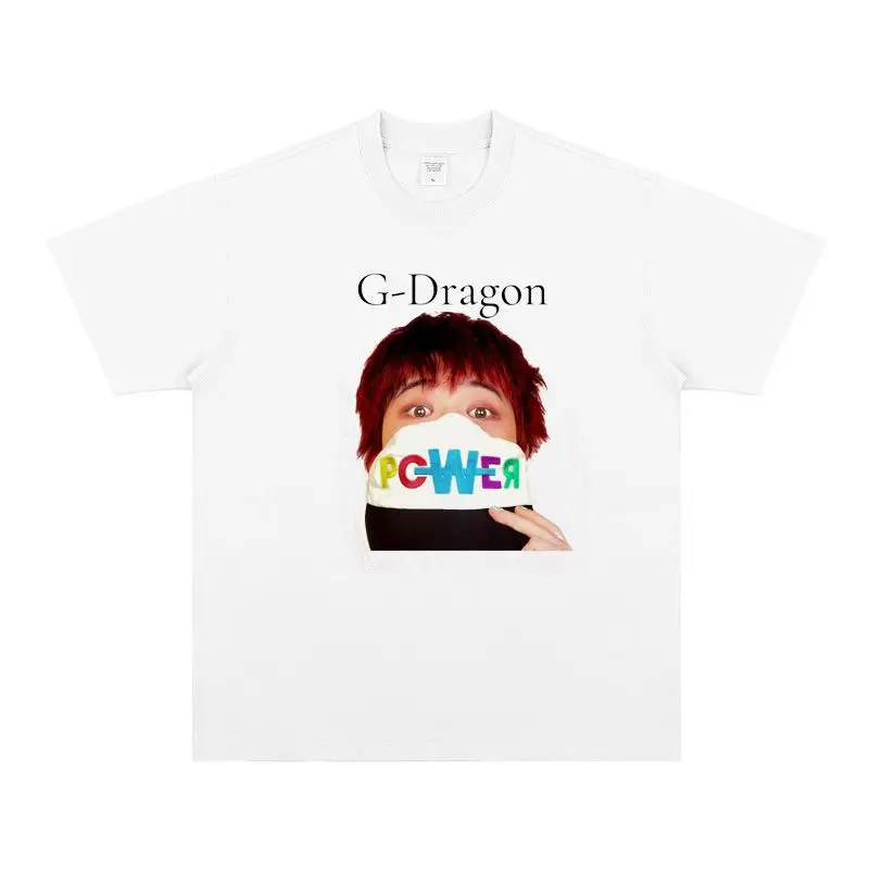 G Dragon T Shirt Fashion Hip Hop G-DRAGON Print T-shirt Kpop