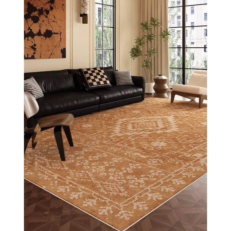 Retro Living Room Carpet Large Area Light Luxury High-end Bedroom Rug Fashionable Creative Coffee Table Sofa Mats Alfombra Tapis