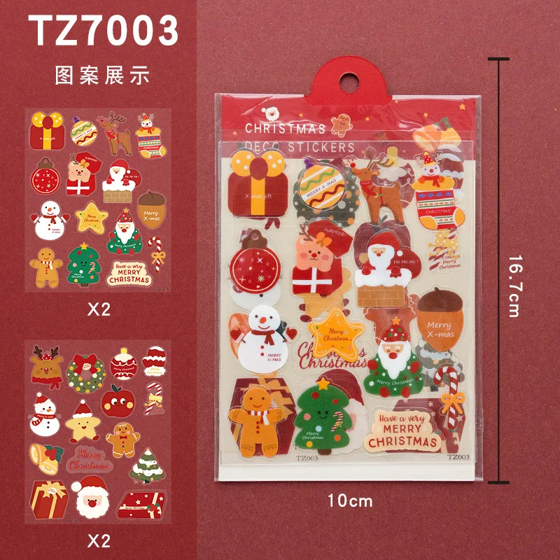 thumbnail image 1 of Tarjetas de decoración navideña, pegatinas colgantes con ambiente festivo, mensajes de bendición de víspera de Navidad, embalaje de regalo, caja, accesorios, 1 of 5