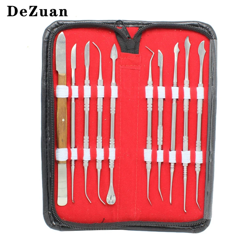 

10PCS/Set Wax Carving Tool Set Dental Material Stainless Steel Versatile Kit Dental Lab Equipment Dentist Wax Tool Dentist Lab