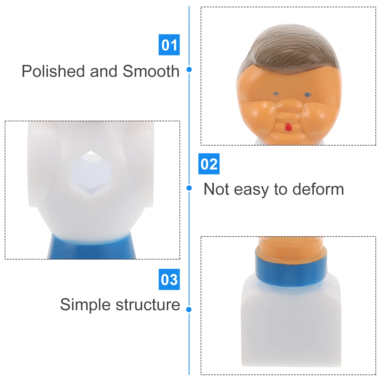 4 Pcs Table Football Replacement Soccer Player Desk Figures Color Reusable Foosball Parts Table Soccer Accessories