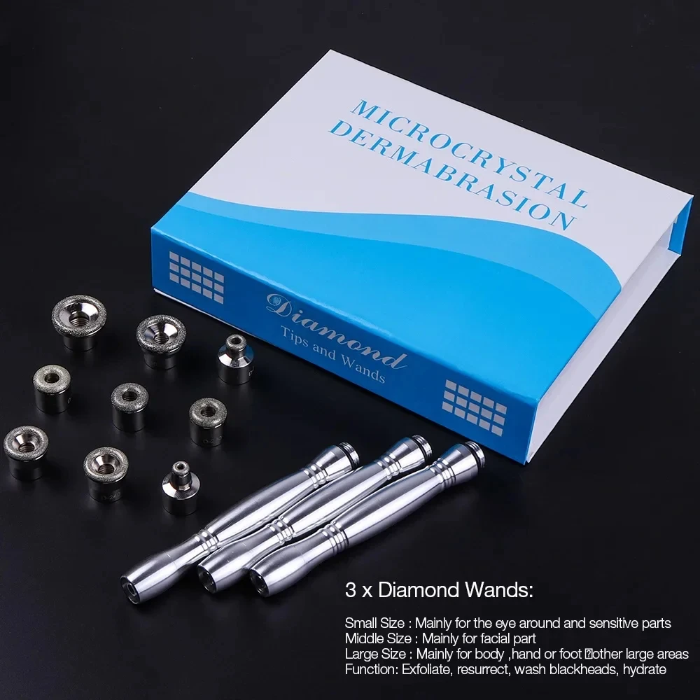 Professional 3 in1 Diamond Microdermabrasion Machine Water Spray Exfoliation Beauty Machine Removal Wrinkle Facial Peeling Tools 4
