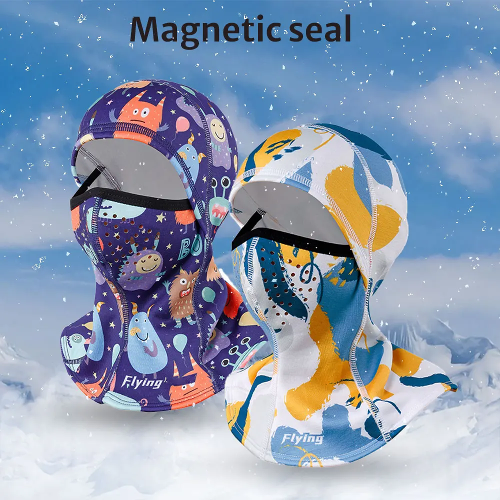 

Big Kids Balaclava Ski Beanie Winter Face Mask Windproof With Hood Cold Weather Riding Snow Hat & Neck Warmer for Boys & Girls