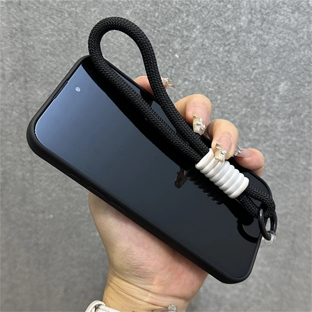Korthållare med plånbok och handledsrem för telefonskal till iPhone 13 15 16 Pro Max 11 12 14 Plus X XS XR Nylonfodral med rem och stötfångare_voghion.com