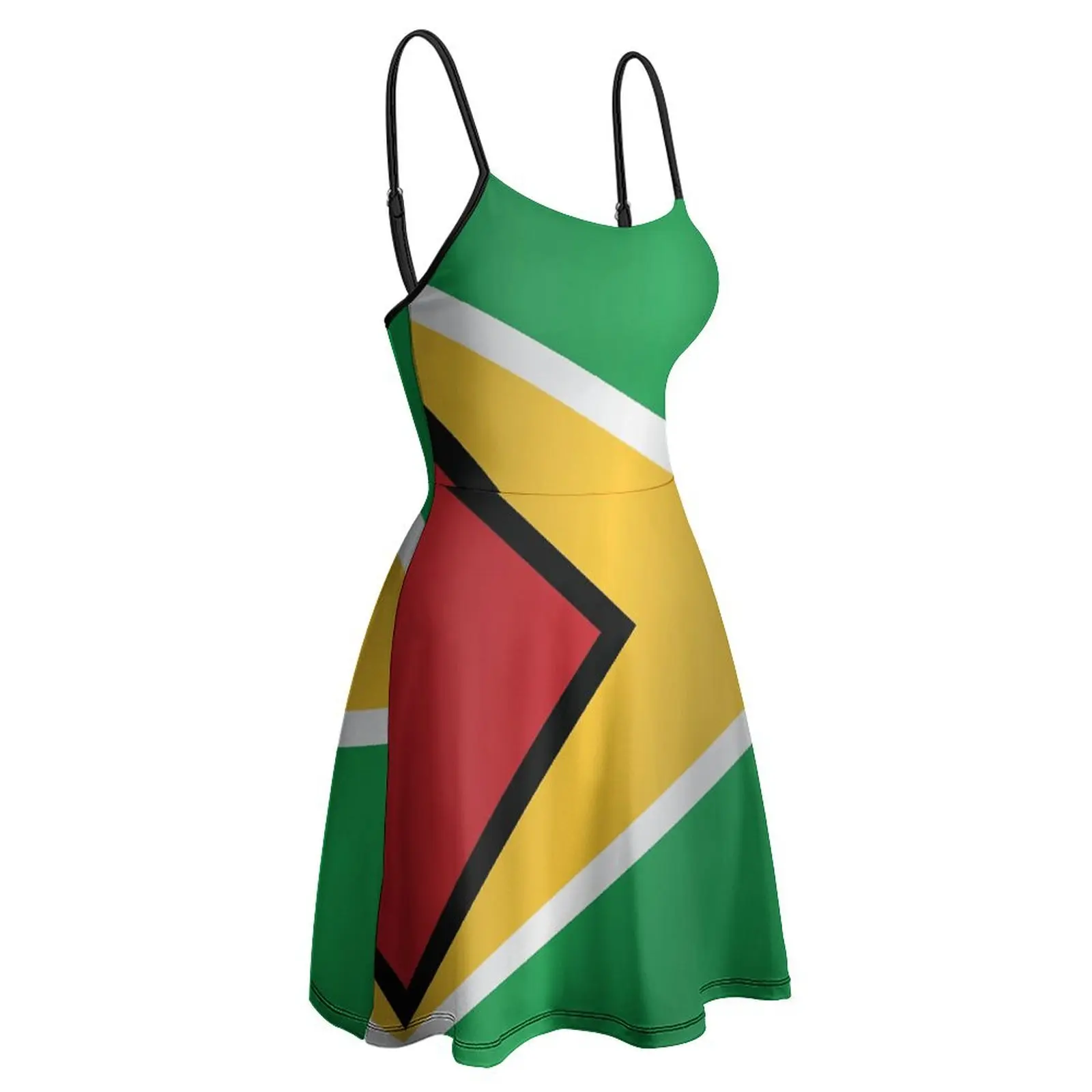 

Guyana Flag Women's Sling Dress Humor Graphic The Dress Graphic Cool Exotic Woman's Clothing Cocktails