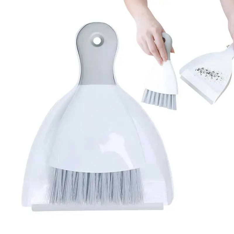 

Small Broom And Dustpan Set Car Interior Desktop Sweeping Dust Pan Combo Tabletop Brush Sweeping Cleaning Accessories For Dorm