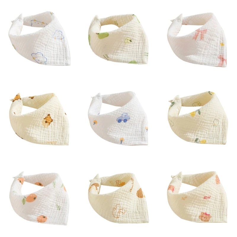 

4-Layers Baby Feeding Bibs Drooling Apron Newborns Burp Cloths Infant Supplies Bib UltraAbsorbent Cotton Soft Baby Bibs 69HE