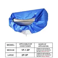 Housse de nettoyage pour climatiseur anti-fuite, lavable et réutilisable, pour climatiseur split, imperméable, bleue 6