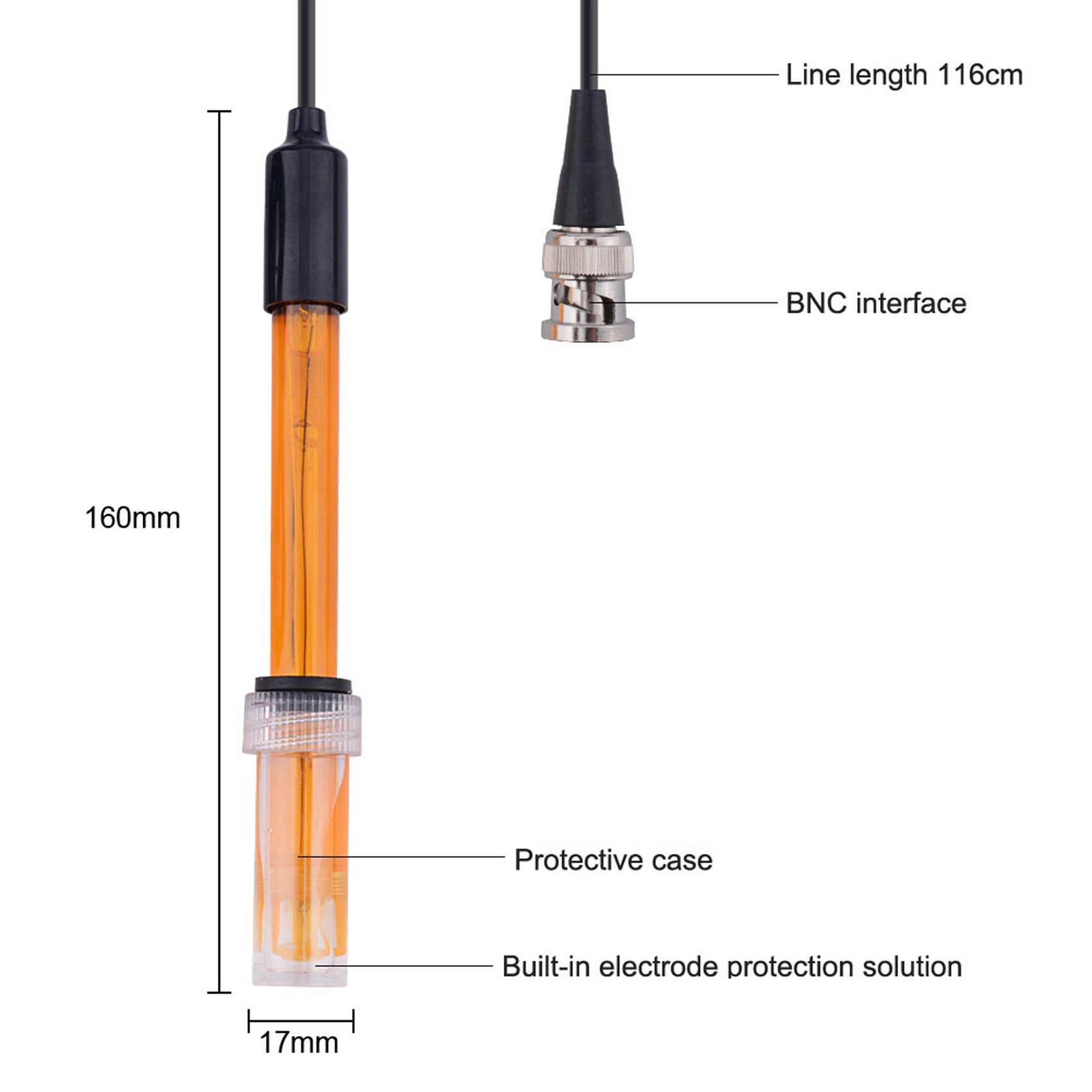 3X ORP Electrode Probe Test Aquarium Hydroponic Laboratory Electrode Measuring The Redox Potential BNC Q9 Connector