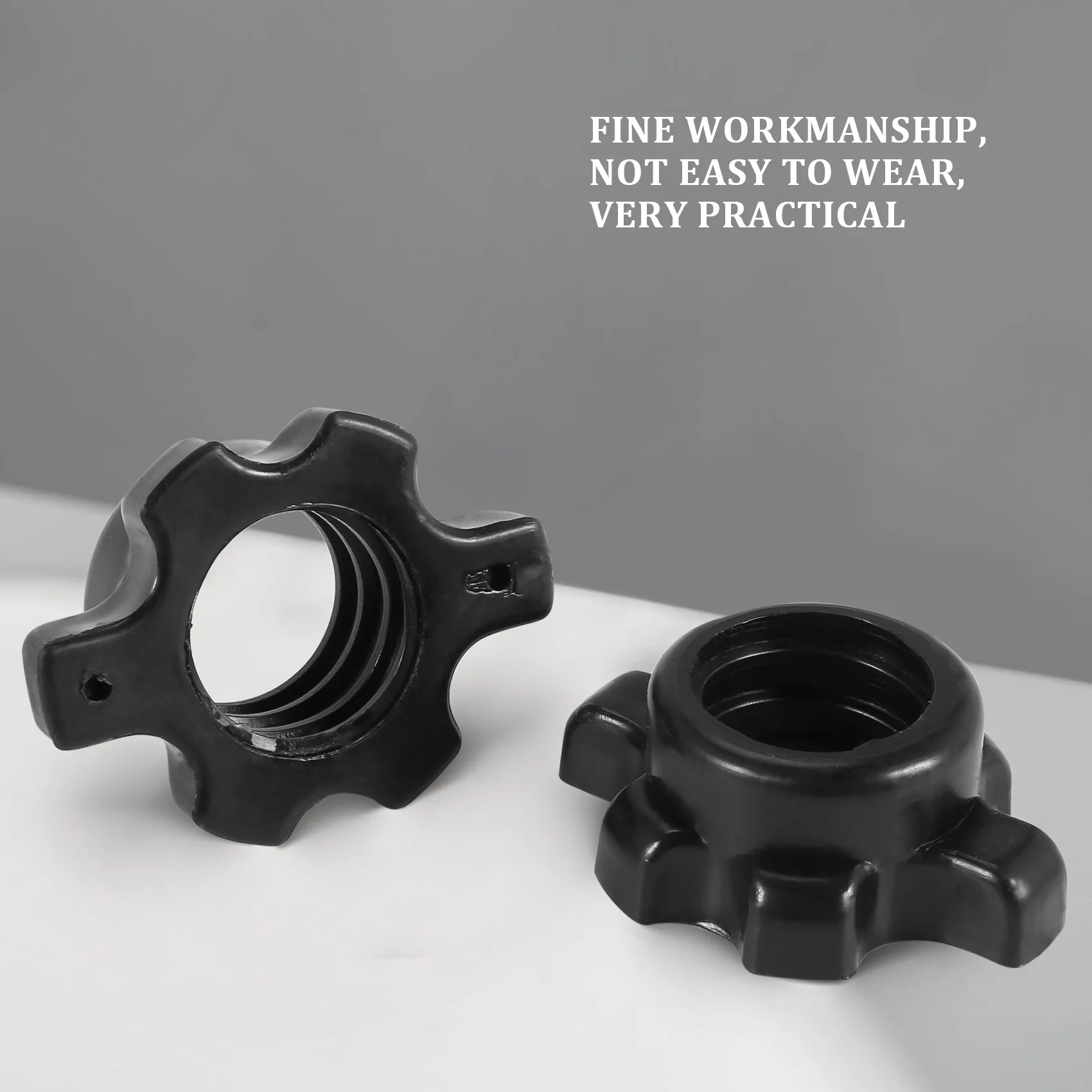 Weight Training Accessories 4Pcs Dumbbell Bar Nut Barbells Spin Screw Clamp
