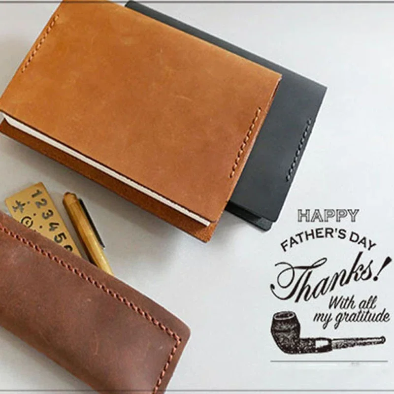 Fromthenon Genuine Leather Cover for Ho-Bo A5 A6 Notebook Cover Planner Vintage Retro Diary Stationery Office & School Supplies 3