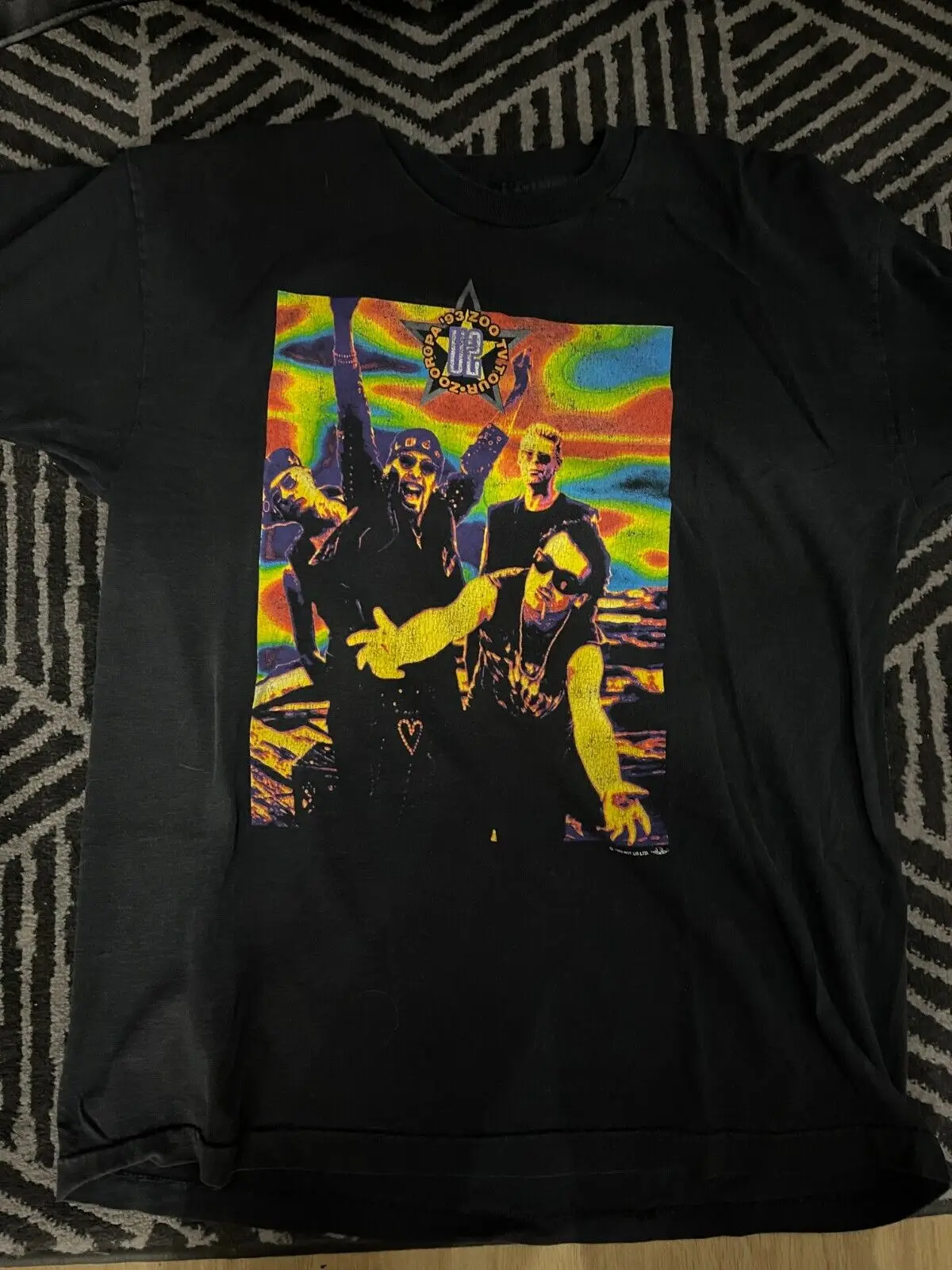 Rare Vintage 1993 U2 Tv Tour Shirt Xl Zooropa Zoo Tv Euro Ufficiale