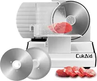 Meat Slicer Machine for Home Use, 200W Deli Food Slicer,Meat Cutter Machine,Aluminum,Dishwasher Safe, Removable Blade & 1