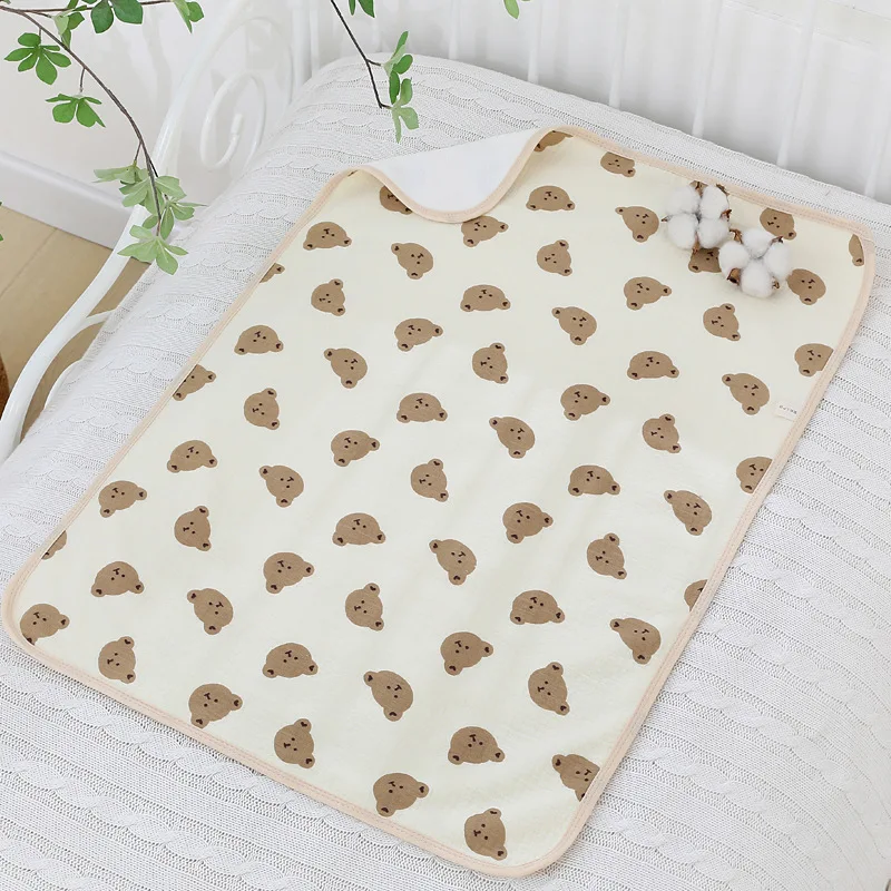 Baby Diaper Pad Pure Cotton Children Washable Waterproof Breathable Mattress Cartoon Animal Multi-functional Stroller Warm Mat